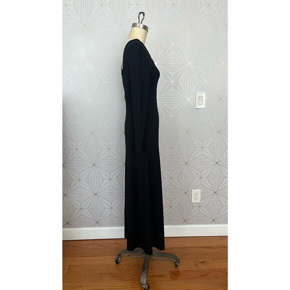 Isaac Mizrahi Black Maxi Goth Witch Dress Whimsigoth Dark Romance Small NWT $210 - Picture 2 of 14